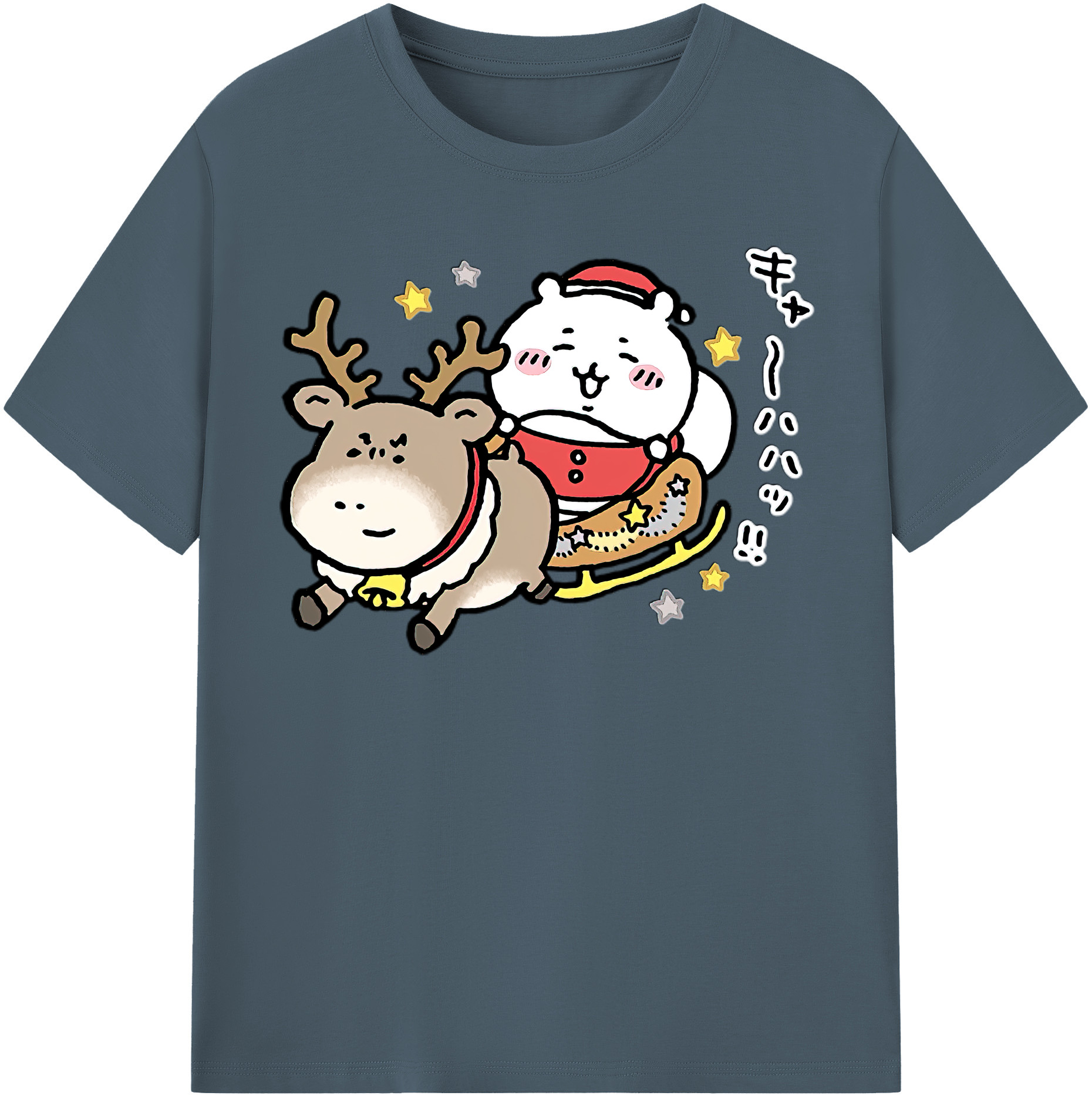 （画像用） ちいかわ ちいかわ Chii-kawa chiikawa 綿100％半袖Tシャツ（フロントプリント）